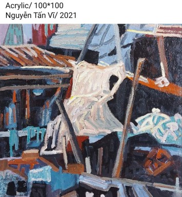 HOẠ SĨ NGUYỄN TẤN VĨ - TRANH BÁN GÂY QUỸ HỌC BỔNG