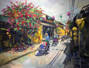 HOẠ SĨ NGUYỄN MAI LONG - TRANH BÁN GÂY QUỸ HỌC BỔNG