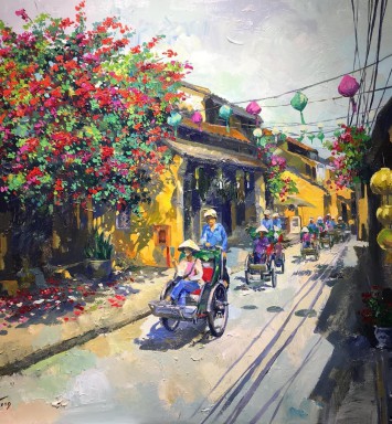 HOẠ SĨ NGUYỄN MAI LONG - TRANH BÁN GÂY QUỸ HỌC BỔNG