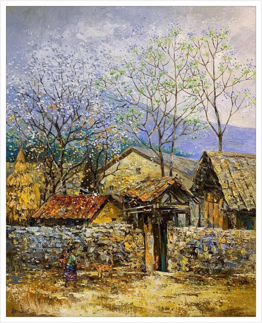HOẠ SĨ NGUYỄN MAI LONG - TRANH BÁN GÂY QUỸ HỌC BỔNG