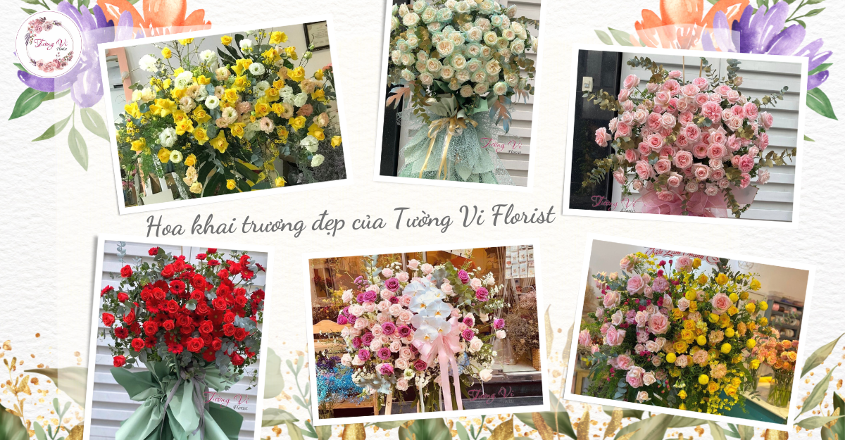 Những mẫu hoa khai trương đẹp của tường vi Florist